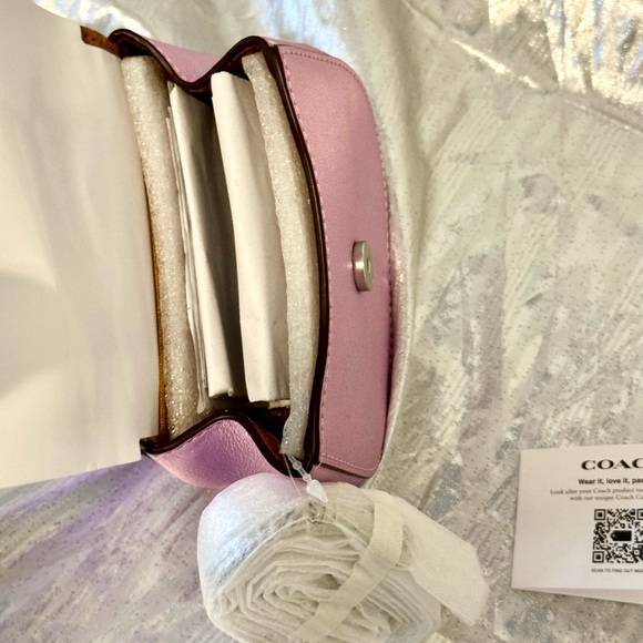 NEW Coach Women’s Mini Crossbody Metallic Pink / Fuchsia - Picture 7 of 7